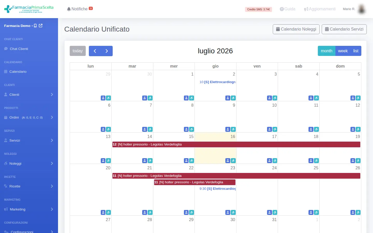 Screenshot Farmacia Prima Scelta
