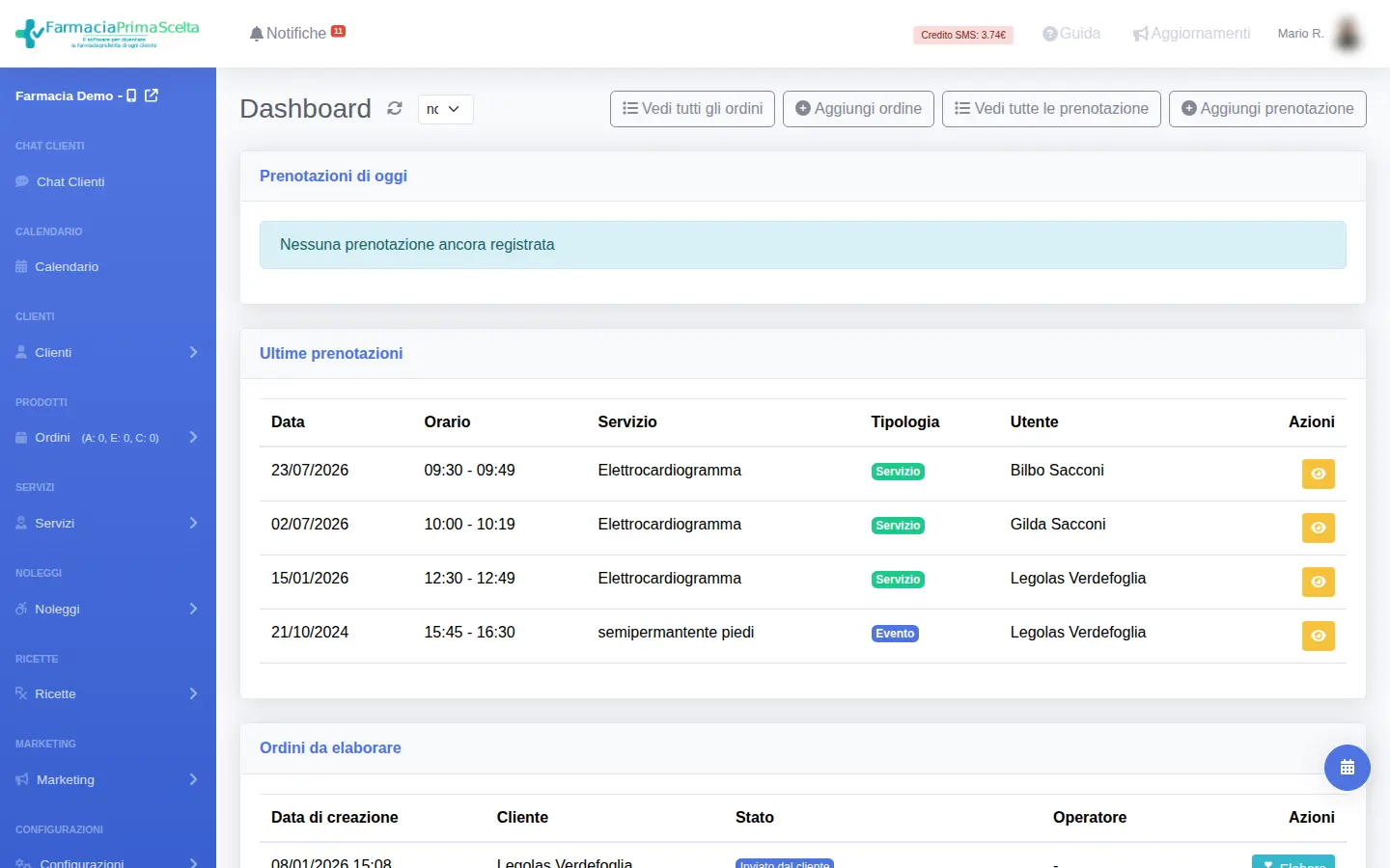 Screenshot Farmacia Prima Scelta